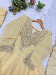 Festive Special Coss Moss Silk Codding Sequence Embroidery Work Gown