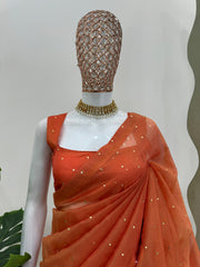 Designer Chimar Tissue Silk Work Saree