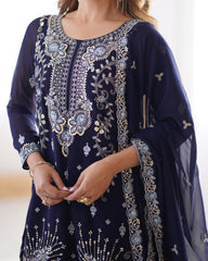 Beautiful Festival Special Georgette Thread With Sequence Work Sharara