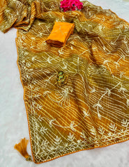 Beautiful Soft Kota Silk Lehriya Multi Saree
