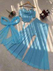 Trendy 90’s Style Mirror Work Sharara Set