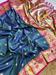 Tradition With Our Lotus Soft Silk Paithani Saree