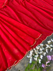 Beautiful Georgette Ready To Wear Hand Pearl Work Saree