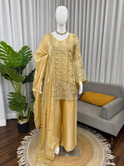 Beautiful Jimmy Choo Silk Thread With Sequence Work Suit