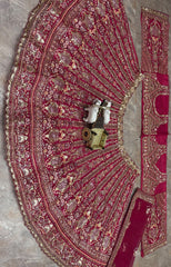 Party-wear Net Embroidery Sequence Work Lehenga Choli