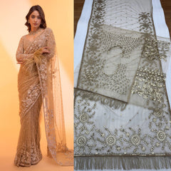 Trending Butterfly Net Embroidery Work Saree