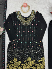 Beautiful Georgette Sequence Real Mirror Work Salwar Suit