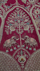 Beads Handwork Rani Hot Pink, Maroon Cherry Red, Rust Orange Latest Bridal Lehenga