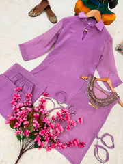 Rakshabandhan Special Beautiful Gold Crush Palazzo Kurti With Koti