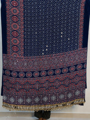 Trending Pure Arjakh Satin Viscose Silk With Real Mirror & Printed Saree