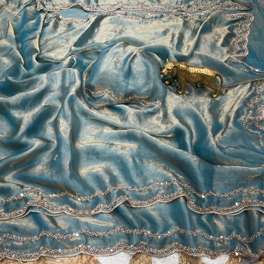Beautiful Pure Fandy Sattin Silk Saree