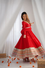 Festival Special Blooming Vichitra Silk Gown