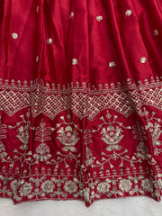 Party-wear Japan Satin Thread With & Sequence Work Lehenga Choli
