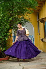 Designer Fendy Silk Sequence Embroidered Ready-made Lehenga Choli
