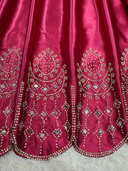 Beautiful Satin Silk Real Mirror Work Lehenga Choli