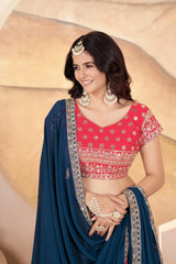 Festival Special Georgette Embroidery Sequence Work Lehenga Choli