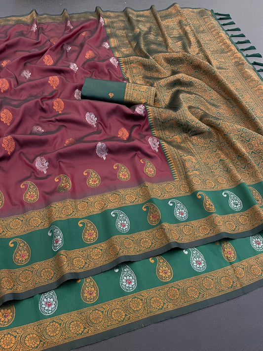 Beautiful Pure kanjivram Banarasi Silk Saree