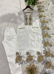 Beautiful Designer Jimmy Choo Embroidery With Cut Work Suit