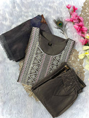 Designers Organza print Work Salwar Suit