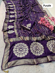 Beautiful Jaipuri Gota patti Work Saree