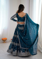 Party-wear Georgette Thread & Sequence Work Lehenga Choli