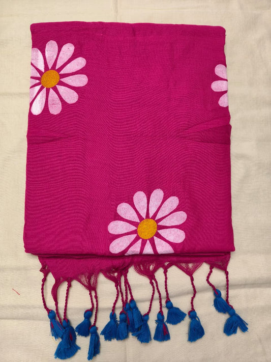 Beautiful Khadi Cotton Handlooms Printed Saree