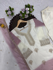 Designer Party-wear Dual Tone Peding Star Georgette Embroidery Work Suit