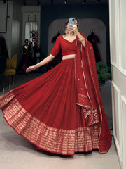 Beautiful Pure Chanderi Plan Lehenga Choli