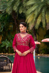 Beautiful Designer Beads & Sequence Embroidery Work Gown