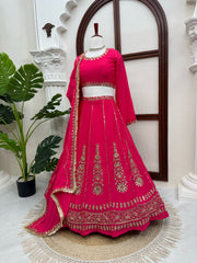 Festive Special Chinnon Silk Sequence Work Lehenga Choli