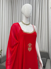 Designer Ethnic Georgette Thread With Sequence Work Sharara