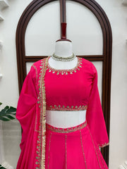 Festive Special Chinnon Silk Sequence Work Lehenga Choli