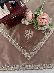 Party-wear Fendy Silk Beads With Thread & Sequence Work Saree