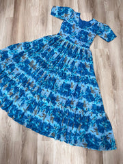 Desirable Women's Fully Flair Georgette With Printed Gown