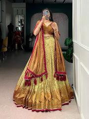 Beautiful Vichitra Silk Printed Lehenga Choli