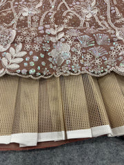 Party-wear Net Embellished With Sequence Work Lehenga Choli