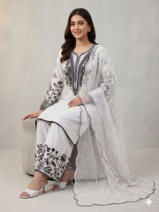 Beautiful Mul Cotton Sequence Embroidery Work Suit