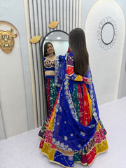 Navratri Special Georgette Embroidery Sequence Work Lehenga With Stitched Blouse