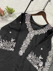 Eid Special Franch Crape Sequence Embroidery Work Suit