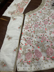 Party-wear Tabby Silk Pearl Embroidery Sequins Work Lehenga Choli