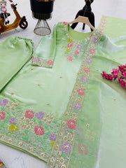 Party-wear Jimmy Choo Bits Embroidery Sequence Coding Sharara