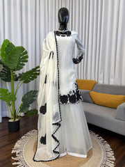 Beautiful Fendy Silk Thread With Sequence Work Suit
