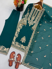 Designer Georgette Embroidery Sequence Work Salwar Suit