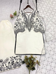 Beautiful Mul Cotton Sequence Embroidery Work Suit