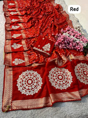 Beautiful Jaipuri Gota patti Work Saree