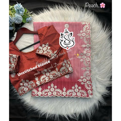 Beautiful Crape Peding Silk Designer Saree