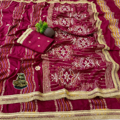 Beautiful Moti Katdana & Sequence Handwork Saree