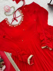 Festive Special Georgette Coding Dori With Sequence Work Gown