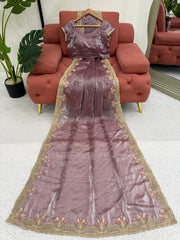 Stunning Fendy Silk Intricate Thread Embroidery Work Saree