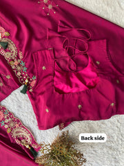 Wedding Special Rangoli Silk Sequence Embroidery Work Shrug With Dhoti